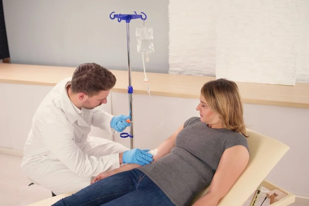 A relaxing IV Drip session, handled by a professional practitioners in Bali